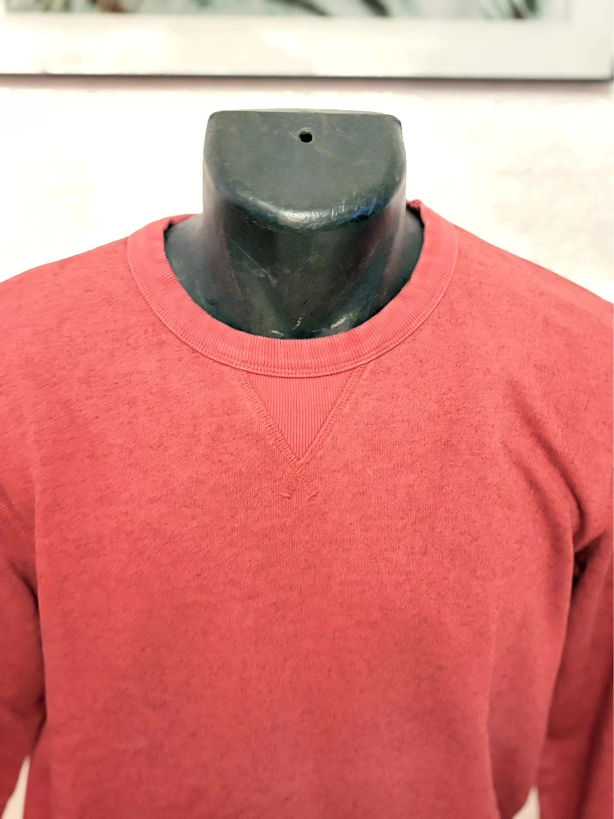 Moletom redondo vermelho tijolo mesclado Selected Homme 100% algodão masculino L – photo 3